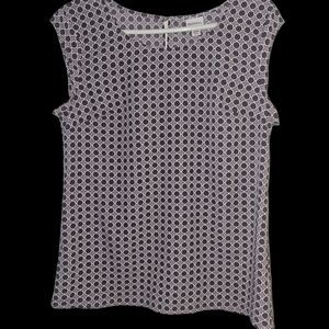 Merona Black and White Geometric Blouse